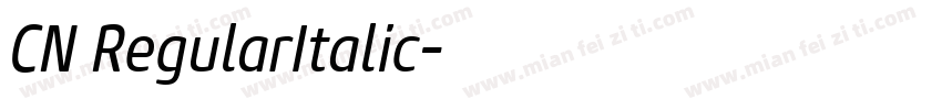 CN RegularItalic字体转换